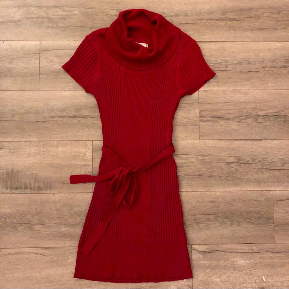 Gorgeous Lightweight Stretchy Red Sweater Dress!